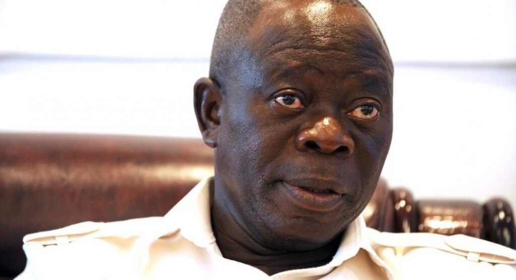 Oshiomhole meets with APC National Chairman after rigging allegation on Governor