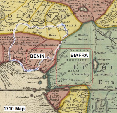 Biafra - A 1710 Hermann Moll Map of 'Biafra'