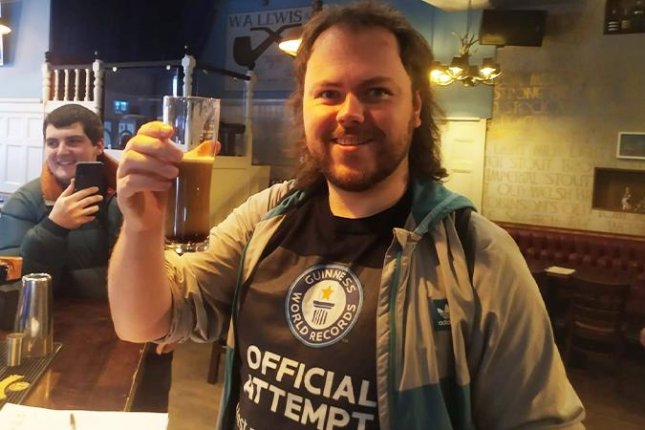 Welsh man drinks at fifty-six pubs in twenty-four hours for Guinness World Record