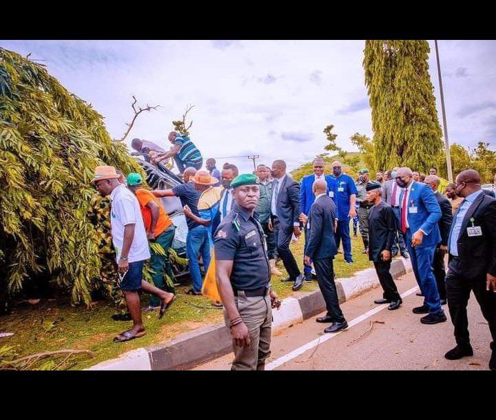 Car Accident: What Actually Happened To Vice President Yemi Osinbajo In Abuja (Pictorial Evidence)
