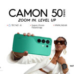TECNO Camon 50 Series smartphone with AI camera and zoom features